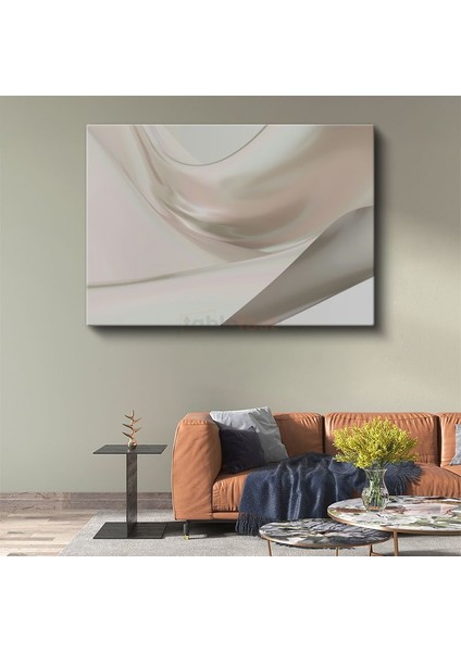 Minimalist Dalgalar - Yumuşak Kıvrımlar Soyut Kanvas Tablo