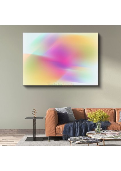 Renk Bulutu - Pastel Tonlarda Yumuşak Geçişli Kanvas Tablo