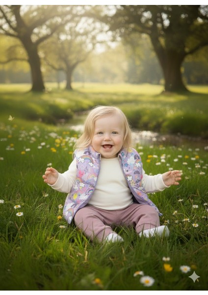 Laura Baby Renkli Kız Bebek/çocuk Sevimli Desen Şişme Yelek fırsatları