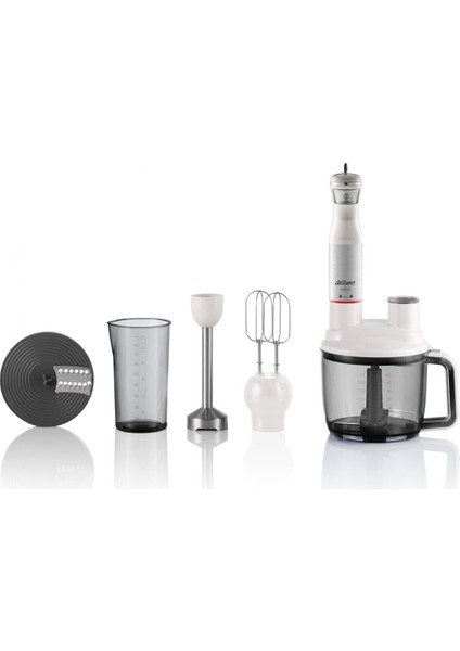 Yüksek Güçlü Çok Amaçlı Blender Seti, Tetikli Çalışma, 1000W, Beyaz