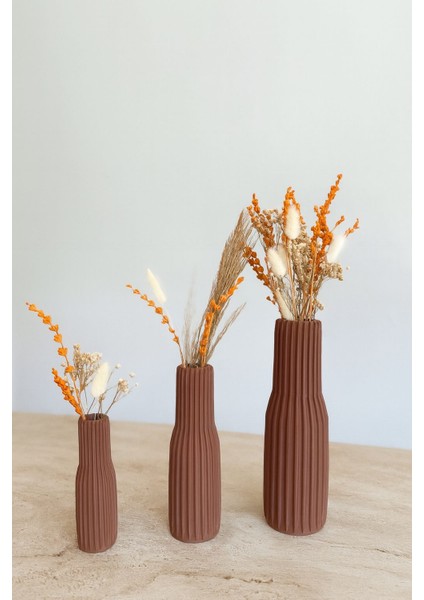 Üçlü Paris Vazo Set (Kuru Bitki Hediyeli) modelleri