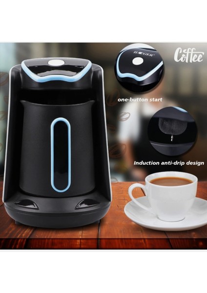 600W Türk Kahvesi ve Çay Makinesi, Siyah, 800 Ml, Tekli, Pratik ve Şık Tasarım