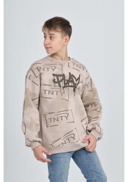 Erkek Çocuk Play Baskılı Sweatshirt