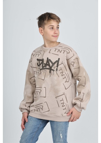 Erkek Çocuk Play Baskılı Sweatshirt modelleri
