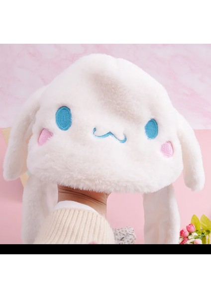 Sanrio Kuromi Cinnamoroll My Melody Şapka Kulakları Hareket Eden Şapka Işıklı Modlu Peluş Bere Şapka fırsatları