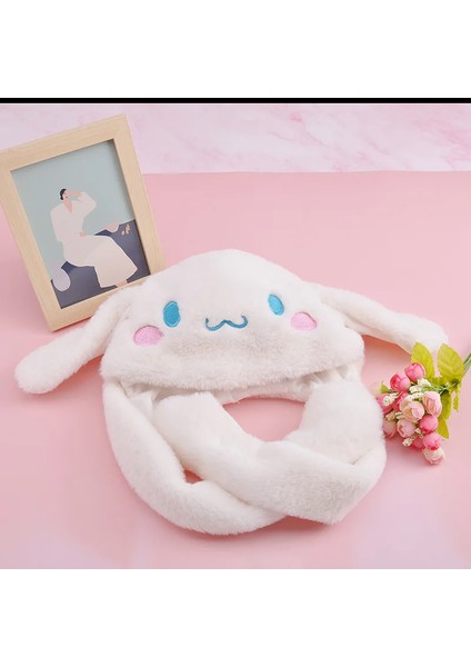 Sanrio Kuromi Cinnamoroll My Melody Şapka Kulakları Hareket Eden Şapka Işıklı Modlu Peluş Bere Şapka indirimleri