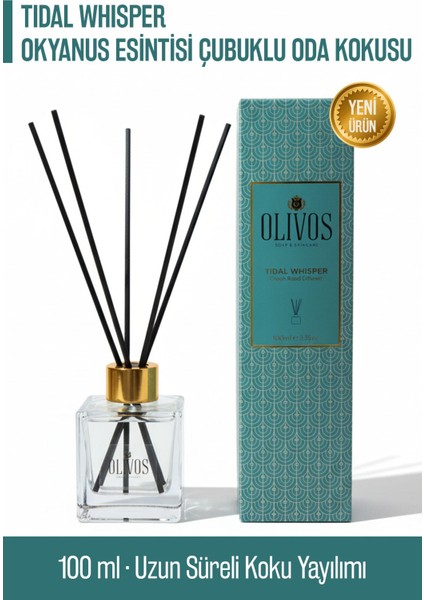 Tidal Whisper Okyanus Çubuklu Oda Kokusu 100 ml – Ferah ve Temiz Uzun Süreli Koku Yayılımı