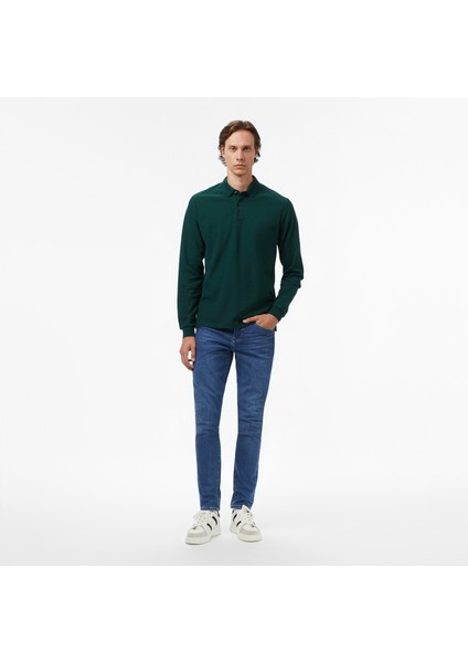 Erkek Yeşil Classic Fit Uzun Kollu Polo Yaka T-Shirt K57351T.3KF modelleri