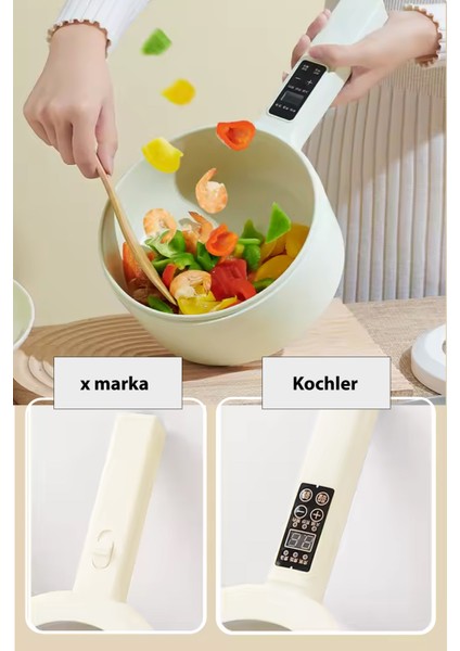 700W Çok Amaçlı Elektrikli Tencere, 1.8l, Buharlı ve Yağda Pişirme Özellikli modelleri