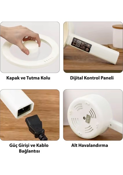 700W Çok Amaçlı Elektrikli Tencere, 1.8l, Buharlı ve Yağda Pişirme Özellikli indirimleri