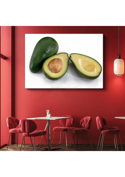 Taze Avokado - Kesilmiş Çekirdekli Sunum Kanvas Tablo