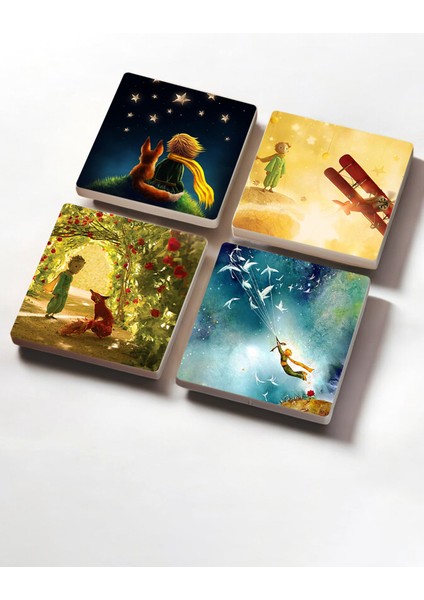 Sarı Taş Bardak Altlığı 4'lü Set 10X10CM Masaüstü Koruyucu fiyatları