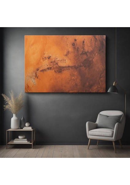 Mars Manzarası - Kızıl Gezegenin Gzemli Yüzey Oluşumları Kanvas Tablo