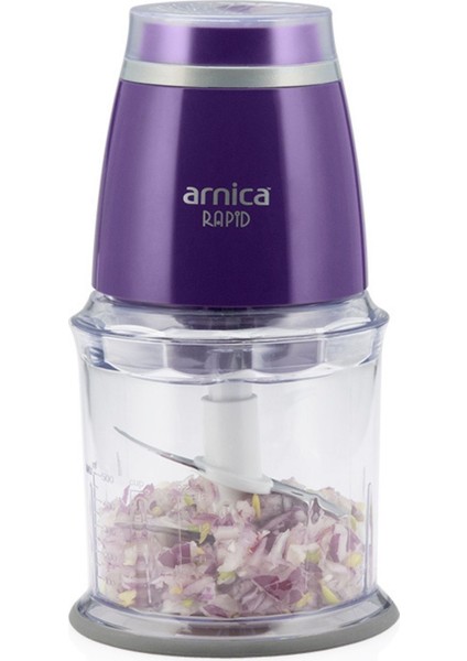 Mor Elektrikli Doğrayıcı, Hızlı ve Kolay Kullanım, Dayanıklı ve Şık Tasarım