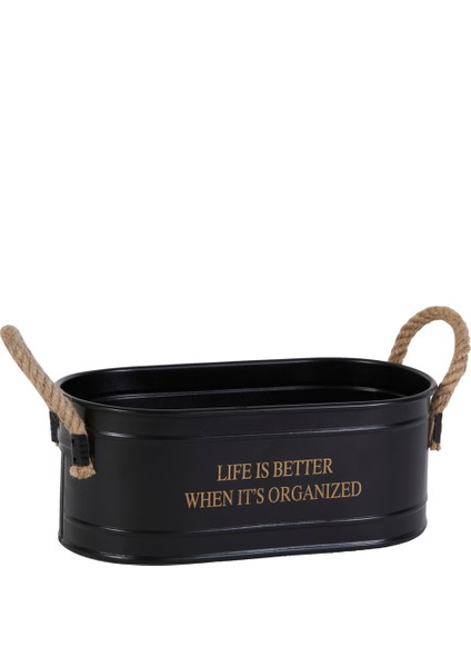 Şık Siyah Organizer, 28 Cm, Pratik ve Kullanışlı Depolama Çözümü