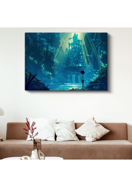Gzemli Kale - Fantastik Anime Kanvas Tablo