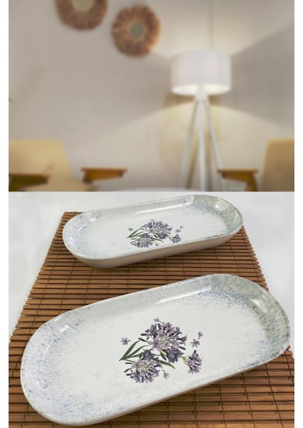 Mor Kayık Salata Tabağı, 26CM, 2 Adet, Şık ve Kullanışlı Ev Gereçleri Seti