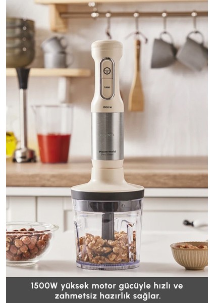 1500W Güçlü Soft Cream Renkli Inox Blender Seti modelleri