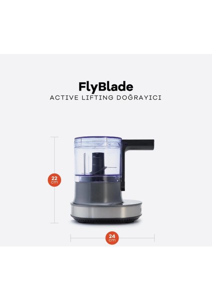 Gri Mini Doğrayıcı, Kolay ve Hızlı Mutfak Yardımı fiyatları