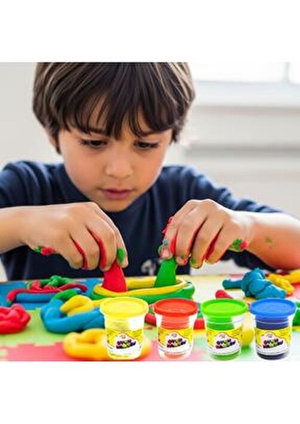 Oyun Hamuru 4 Renk Yumuşak ve Toksik Olmayan 400 gr Eğitici Aktivite Seti