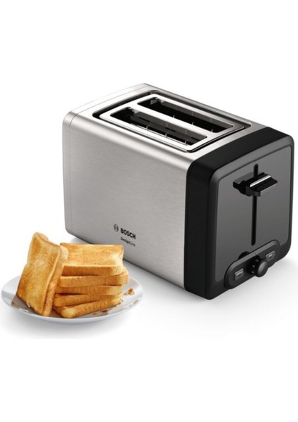 Paslanmaz Çelik Ekmek Kızartma Makinesi, Gri, Hızlı ve Pratik Kullanım