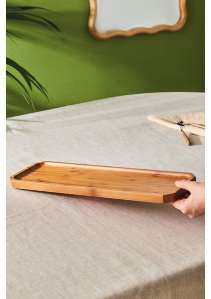 Kahverengi Bambu Tepsi 33 Cm, Şık ve Doğal Sunum Için Ideal fiyatları