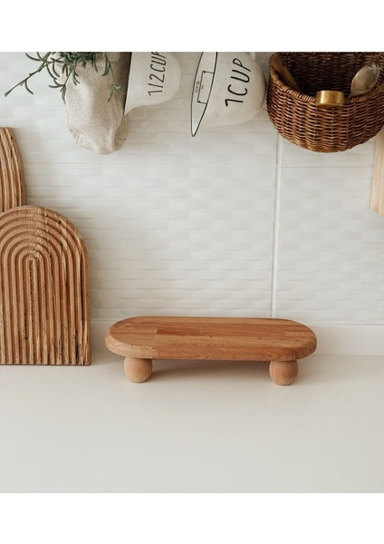 Kahverengi Ahşap Top Ayaklı Yükseltici ve Organizer, Düzen Sağlayıcı Ürün modelleri