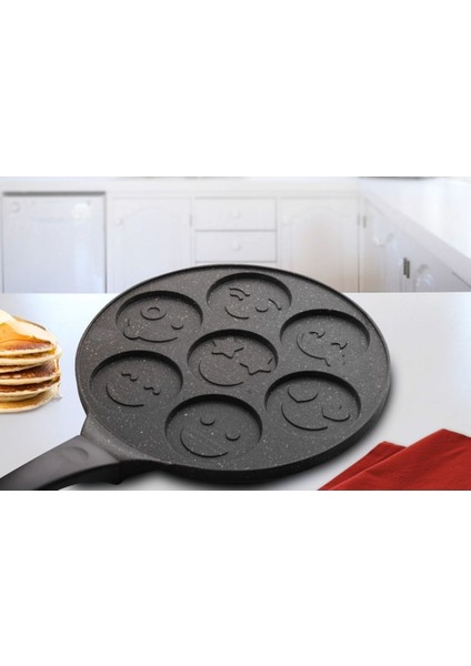 Gri Granit Kaplama Döküm Pankek Tavası, Sağlam ve Şık Tasarım fiyatları