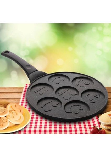 Gri Granit Kaplama Döküm Pankek Tavası, Sağlam ve Şık Tasarım fırsatları