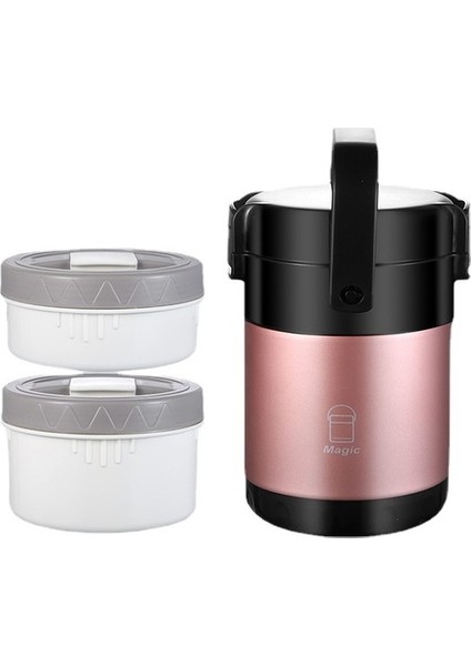 Yalıtımlı Öğle Yemeği Kutusu - Pembe (Yurt Dışından)