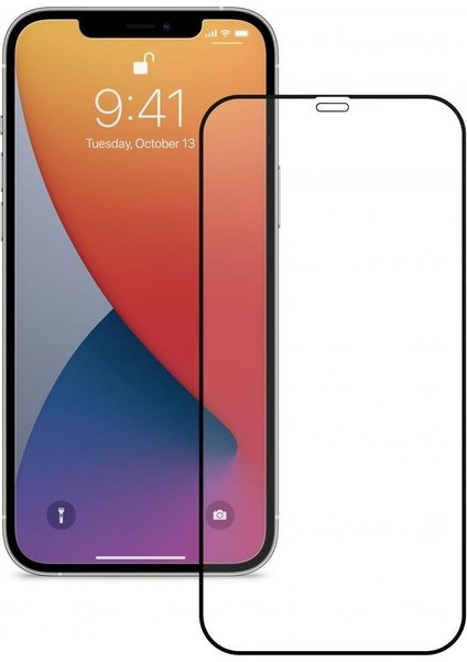 Iphone 17 Pro Max ile Uyumlu 6d Temperli Ekran Koruyucu Cam Siyah 2 Adet