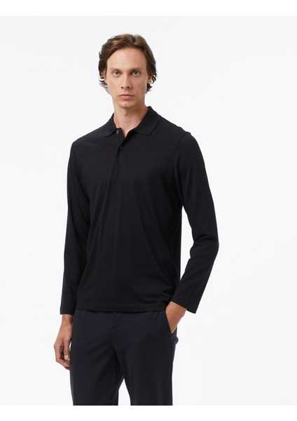 Erkek Siyah Classic Fit Polo Yaka T-Shirt K57019T.0TB