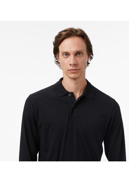 Erkek Siyah Classic Fit Polo Yaka T-Shirt K57019T.0TB fırsatları
