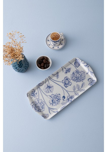 Mavi Renkli Melamin Tepsi, Şık ve Dayanıklı Çalışma ve Sunum Için Ideal