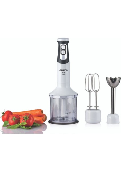 1200W El Blender Seti, Güçlü ve Şık Beyaz Tasarım fiyatları