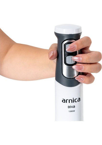 1200W El Blender Seti, Güçlü ve Şık Beyaz Tasarım modelleri