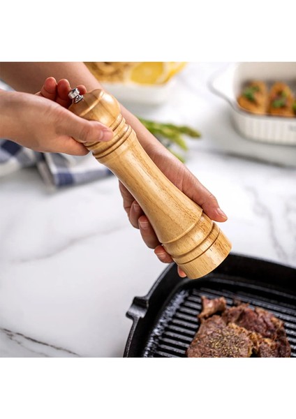 Bambu Baharat Öğütücü Seti, Tuz ve Karabiber Değirmeni, Trend Tasarım, Şık ve Kullanışlı fiyatları