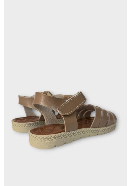 Kadın Cırtlı Önü ve Arkası Açık Yazlık Sandalet Vizon fırsatları