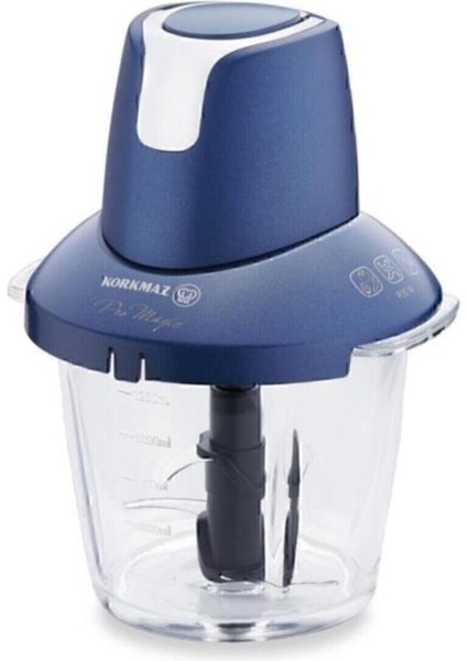 4 Bıçaklı Cam Doğrayıcı, Mavi, Şık ve Pratik Kullanım Keyfi