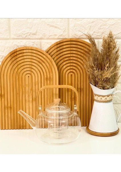 Bambu Saplı Isıya Dayanıklı Cam Demlik, 1000ML, Süzgeçli, Bitki Çayları Için Ideal fiyatları