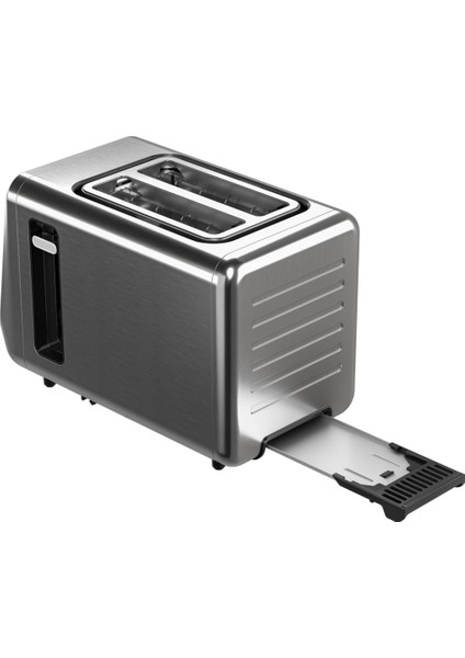 Gri Renkli Ekmek Kızartma Makinesi, Pratik ve Şık Tasarım