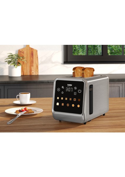 Gri Renkli Ekmek Kızartma Makinesi, Pratik ve Şık Tasarım