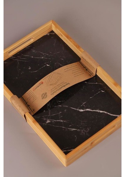 Mermer Desenli Küçük Tepsi, 35X23 Cm, Şık ve Kullanışlı Ev Aksesuarı fiyatları