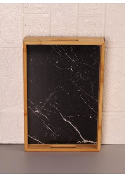 Mermer Desenli Küçük Tepsi, 35X23 Cm, Şık ve Kullanışlı Ev Aksesuarı fırsatları