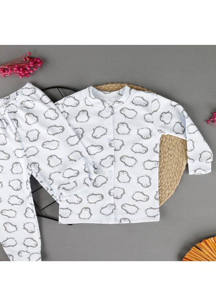 Pamuklu Yenidoğan Dino Baskılı 3'lü Bebek Takım modelleri