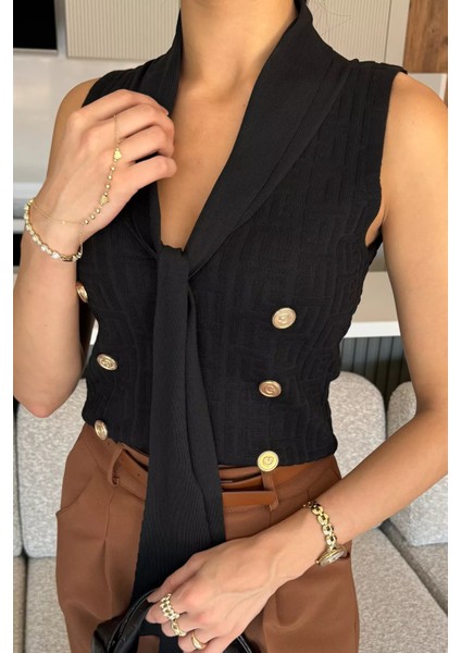Ön Bağlamalı Triko Yelek P-00018222 modelleri