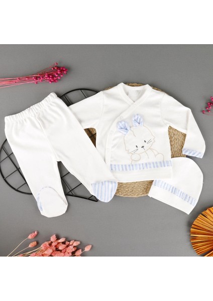 Ayıcık Detaylı Unisex 3'lü Takım