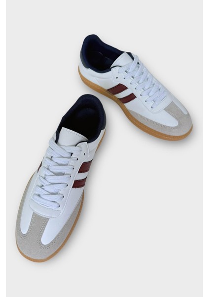 Kadın Hafif Comfort Spor Ayakkabı Beyaz - Bordo modelleri