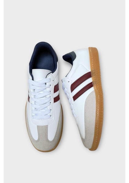 Kadın Hafif Comfort Spor Ayakkabı Beyaz - Bordo indirimleri