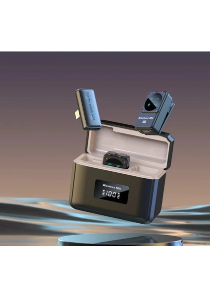 Q12 Iphone ve Android Uyumlu Kablosuz Yaka Mikrofonu Göstergeli LED Şarj Kutulu Gürültü Azaltma fiyatları